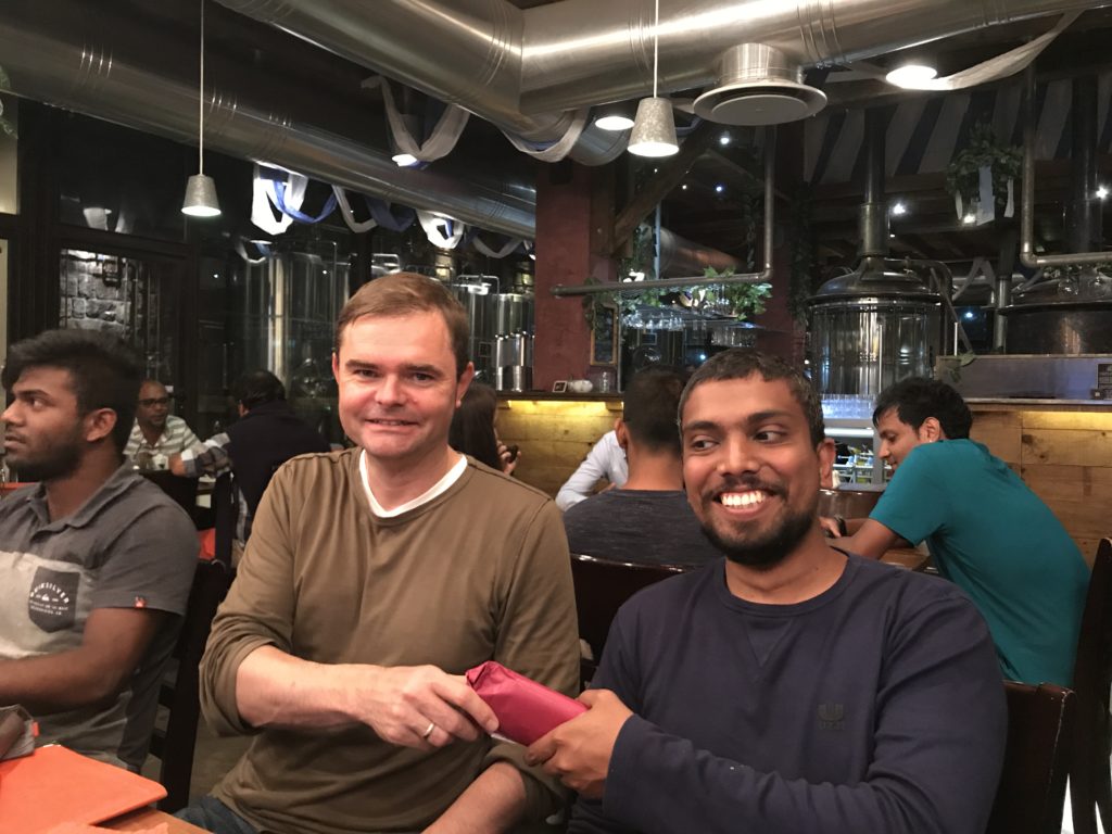 Dr. Till Jaeger and logan with a surprise gift.